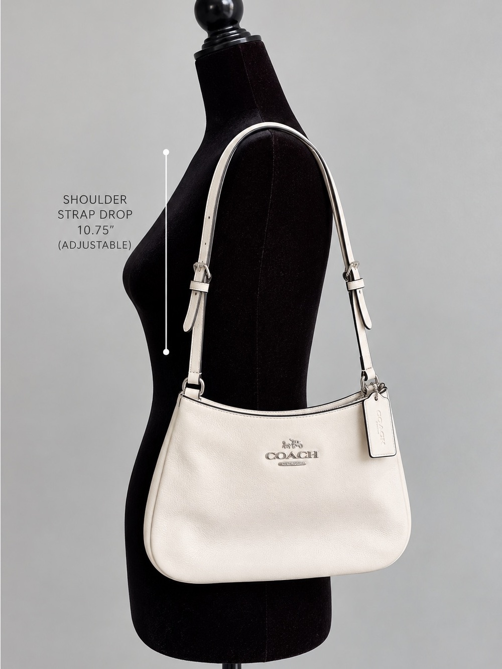 Coach Penelope CP101 Shoulder Bag Chalk White Leather